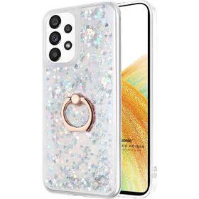 Microsonic Samsung Galaxy A33 5G Glitter Liquid Gümüş Cep Telefonu Kılıfı