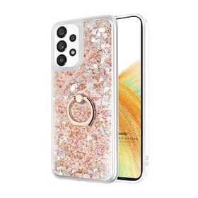 Microsonic Samsung Galaxy A33 5G Glitter Liquid Holder Gold Cep Telefonu Kılıfı