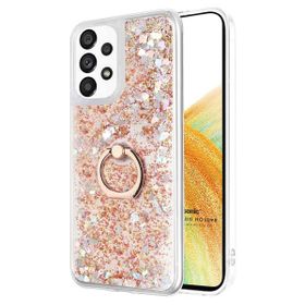 Microsonic Samsung Galaxy A33 5G Glitter Liquid Holder Gold Cep Telefonu Kılıfı