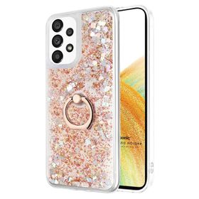 Microsonic Samsung Galaxy A33 5G Glitter Liquid Holder Gold Cep Telefonu Kılıfı