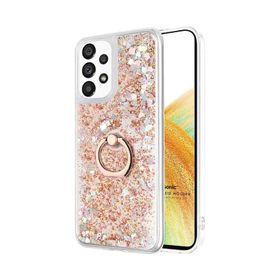 Microsonic Samsung Galaxy A33 5G Glitter Liquid Holder Gold Cep Telefonu Kılıfı