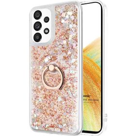 Microsonic Samsung Galaxy A33 5G Glitter Liquid Holder Gold Cep Telefonu Kılıfı