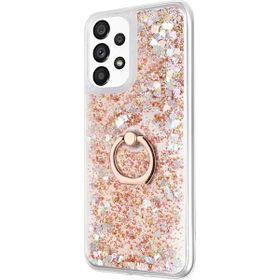 Microsonic Samsung Galaxy A33 5G Glitter Liquid Holder Gold Cep Telefonu Kılıfı