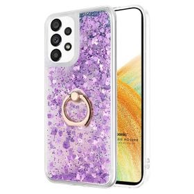 Microsonic Samsung Galaxy A33 5G Glitter Liquid Holder Mor Cep Telefonu Kılıfı