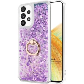 Microsonic Samsung Galaxy A33 5G Glitter Liquid Holder Mor Cep Telefonu Kılıfı