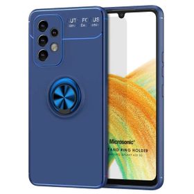 Microsonic Samsung Galaxy A33 5G Kickstand Ring Holder Lacivert Kılıf