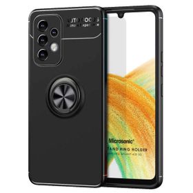 Microsonic Samsung Galaxy A33 5G Kickstand Ring Holder Siyah Kılıf