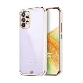 Microsonic Samsung Galaxy A33 5G Laser Plated Soft Beyaz Kılıf