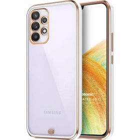 Microsonic Samsung Galaxy A33 5G Laser Plated Soft Beyaz Kılıf