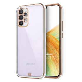 Microsonic Samsung Galaxy A33 5G Laser Plated Soft Beyaz Kılıf
