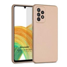 Microsonic Samsung Galaxy A33 5G Matte Silicone Gold Kılıf