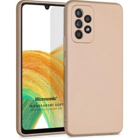 Microsonic Samsung Galaxy A33 5G Matte Silicone Gold Kılıf