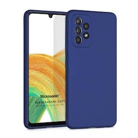 Microsonic Samsung Galaxy A33 5G Matte Silicone Lacivert Kılıf