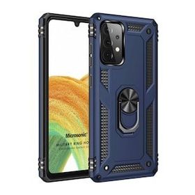 Microsonic Samsung Galaxy A33 5G Military Ring Holder Lacivert Kılıf