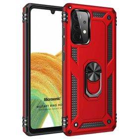 Microsonic Samsung Galaxy A33 5G Military Ring Holder Lacivert Kılıf