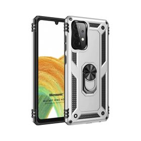 Microsonic Samsung Galaxy A33 5G Military Ring Holder Lacivert Kılıf