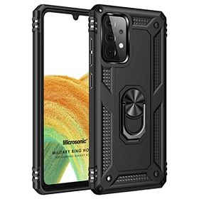 Microsonic Samsung Galaxy A33 5G Military Ring Holder Siyah Kılıf
