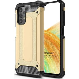 Microsonic Samsung Galaxy A33 5G Rugged Armor Gold Cep Telefonu Kılıfı
