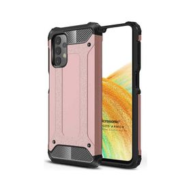Microsonic Samsung Galaxy A33 5G Rugged Armor Rose Gold Cep Telefonu Kılıfı