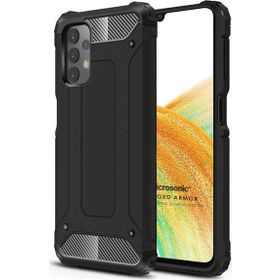 Microsonic Samsung Galaxy A33 5G Rugged Armor Siyah Cep Telefonu Kılıfı