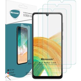 Microsonic Samsung Galaxy A33 5G Screen Protector Nano Glass 3 Adet Cam Ekran Koruyucu
