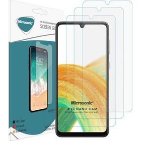 Microsonic Samsung Galaxy A33 5G Screen Protector Nano Glass 3 Adet Cam Ekran Koruyucu