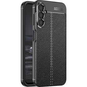 Microsonic Samsung Galaxy A34 Deri Dokulu Silikon Siyah Kılıf