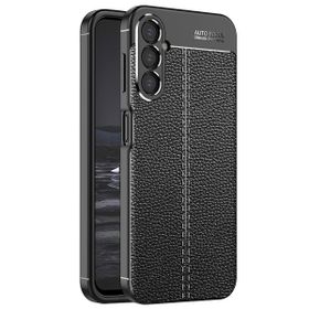 Microsonic Samsung Galaxy A34 Deri Dokulu Silikon Siyah Kılıf