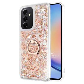 Microsonic Samsung Galaxy A34 Glitter Liquid Holder Gold Kılıf