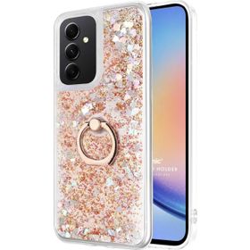 Microsonic Samsung Galaxy A34 Glitter Liquid Holder Gold Kılıf