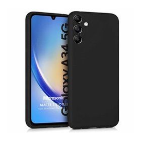 Microsonic Samsung Galaxy A34 Matte Silicone Siyah Kılıf