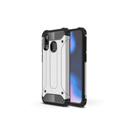 Microsonic Samsung Galaxy A40 Rugged Armor Gümüş Kılıf