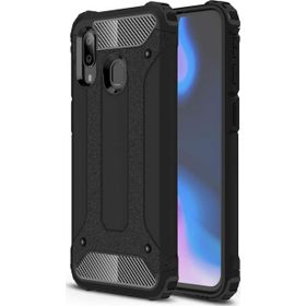Microsonic Samsung Galaxy A40 Rugged Armor Siyah Kılıf