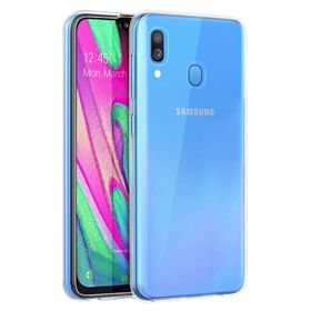 Microsonic Samsung Galaxy A40 Transparent Soft Beyaz Kılıf