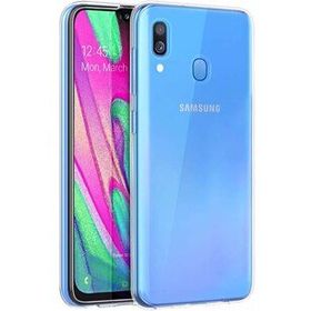 Microsonic Samsung Galaxy A40 Transparent Soft Beyaz Kılıf