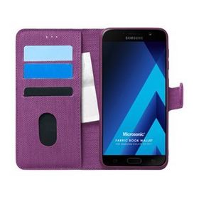 Microsonic Samsung Galaxy A5 2017 Fabric Book Wallet Mor Kılıf