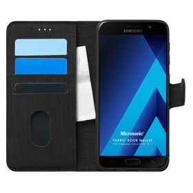 Microsonic Samsung Galaxy A5 2017 Fabric Book Wallet Siyah Kılıf
