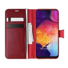 Microsonic Samsung Galaxy A50 Delux Leather Wallet Kırmızı Kılıf