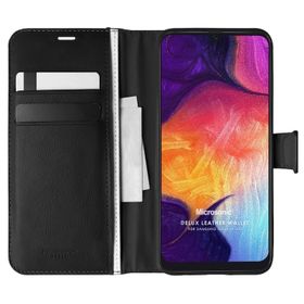 Microsonic Samsung Galaxy A50 Delux Leather Wallet Siyah Kılıf