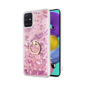 Microsonic Samsung Galaxy A51 Glitter Liquid Holder Pembe Kılıf