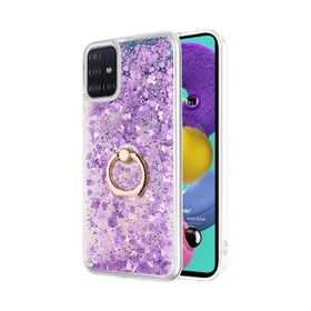 Microsonic Samsung Galaxy A51 Glitter Liquid Holder Pembe Kılıf