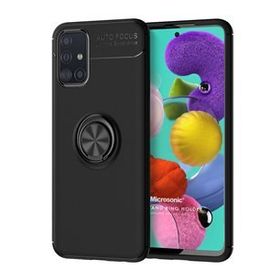 Microsonic Samsung Galaxy A51 Kickstand Ring Holder Siyah Kılıf