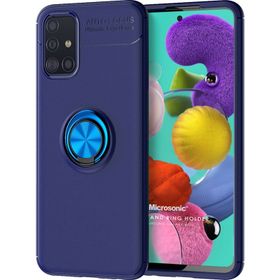 Microsonic Samsung Galaxy A51 Kickstand Ring Holder Siyah Kılıf