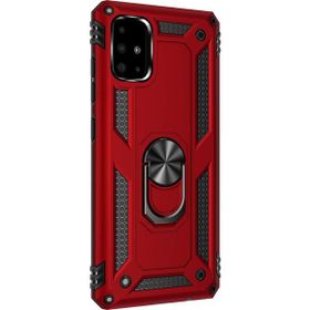 Microsonic Samsung Galaxy A51 Kırmızı Military Ring Holder Kılıf