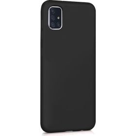 Microsonic Samsung Galaxy A51 Matte Silicone Siyah Kılıf