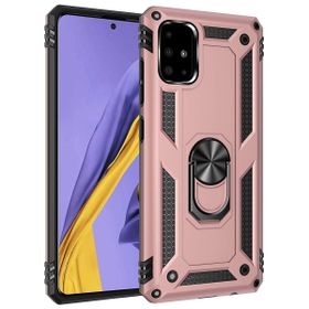 Microsonic Samsung Galaxy A51 Military Ring Holder Rose Gold Kılıf