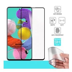 Microsonic Samsung Galaxy A51 Uyumlu Seramik Matte Flexible Siyah Ekran Koruyucu