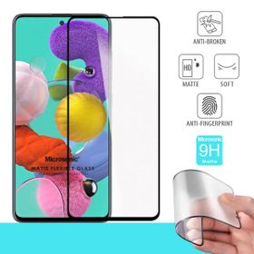 Microsonic Samsung Galaxy A51 Uyumlu Seramik Matte Flexible Siyah Ekran Koruyucu