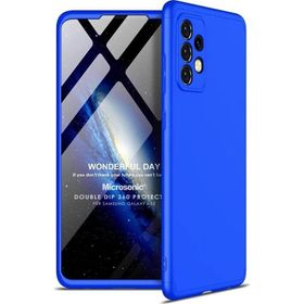 Microsonic Samsung Galaxy A52 Double Dip 360 Protective Mavi Kılıf