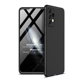 Microsonic Samsung Galaxy A52 Double Dip 360 Protective Siyah Kılıf
